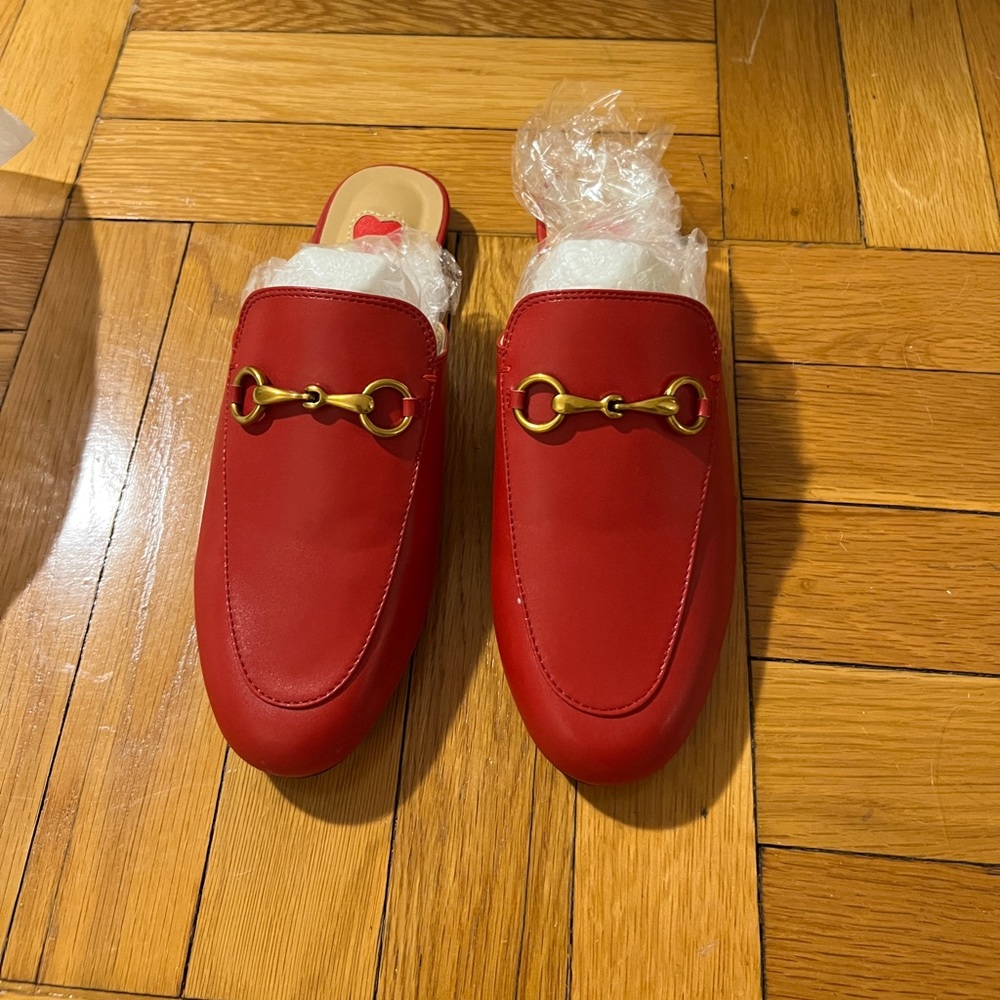 Red Mule Loafers
